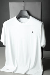 Imported Lycra T Shirt In White