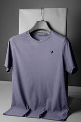 Imported Lycra T Shirt In Grey