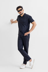 Luxury Touch - Pique Textured Black Twinset