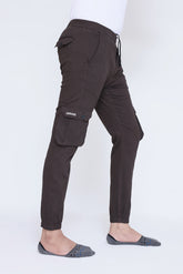 JET BROWN CARGO TROUSER - VENARI