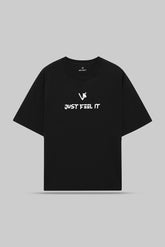 OVERSIZED FEEL X BLACK T-SHIRT FOR MEN & WOMEN