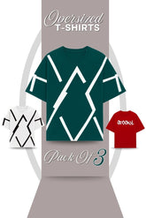 Pack Of 3 Oversized T-Shirt - (TW - TG - SR)