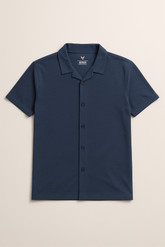 COAT COLLAR SHIRT IN GREY - VENARI