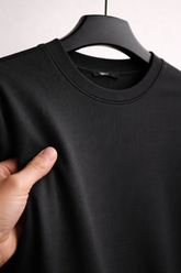 UltraSoft Texture Nylon T-Shirt - Black