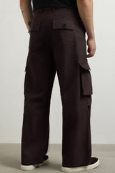 Brown Six Pocket Cargo Pant - VENARI