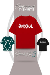 Pack Of 3 Oversized T-Shirt - (SR - TG - SB)