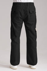 Black Six Pocket Cargo Pant - VENARI