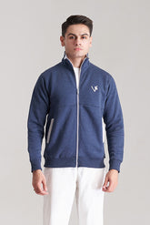Denim Jacket in Cotton Fleece  - VENARI
