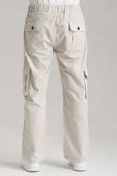 White Six Pocket Cargo Pant - VENARI