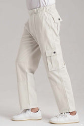 White Six Pocket Cargo Pant - VENARI