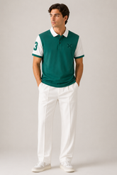The Organic Cotton Set - Bottle Green/White