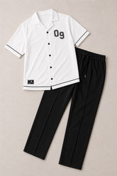 Monaco Relaxed Fit Set - white/black
