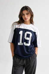 Women Essential 19 Oversized tee - Navy