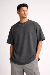 Texture Max Oversized tee - Charcoal grey