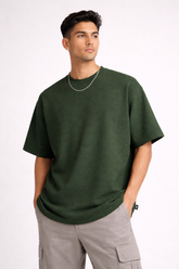 Texture Max Oversized tee - Dark Green