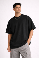 Texture Max Oversized tee - Black
