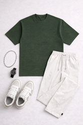 oversized combo set 1 - Green/white