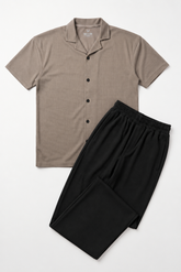 Modern Contrast Combo Set - Brown/Black