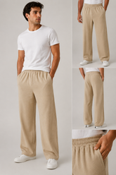 VENARI WIDE LEG TROUSER - Beige
