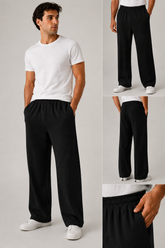 VENARI WIDE LEG TROUSER - BLACK
