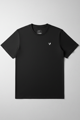 Imported Lycra T Shirt In Black