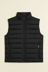 Men's Black Quilted Puffer Gilet