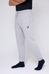 UNISEX GREY TROUSER IN COTTON FLEECE - VENARI