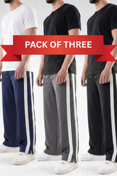 PACK OF 3 MICRO STRETCH LOOSE FIT TRACK PANT