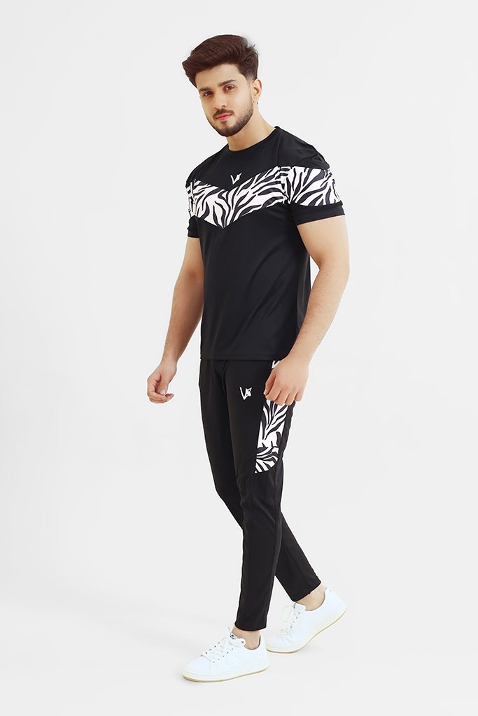 trendy zebra print mens tracksuit