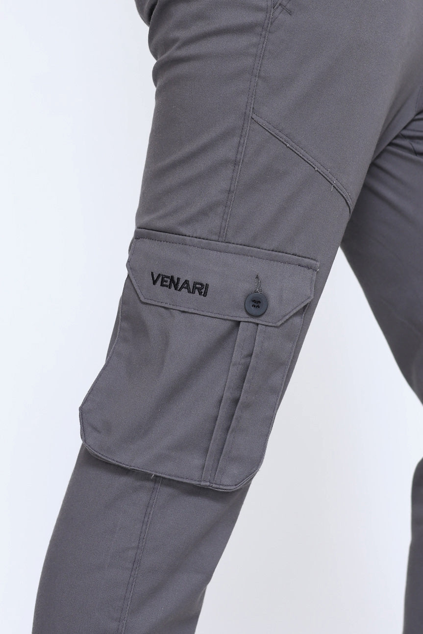 GREY CARGO TROUSER - VENARI –